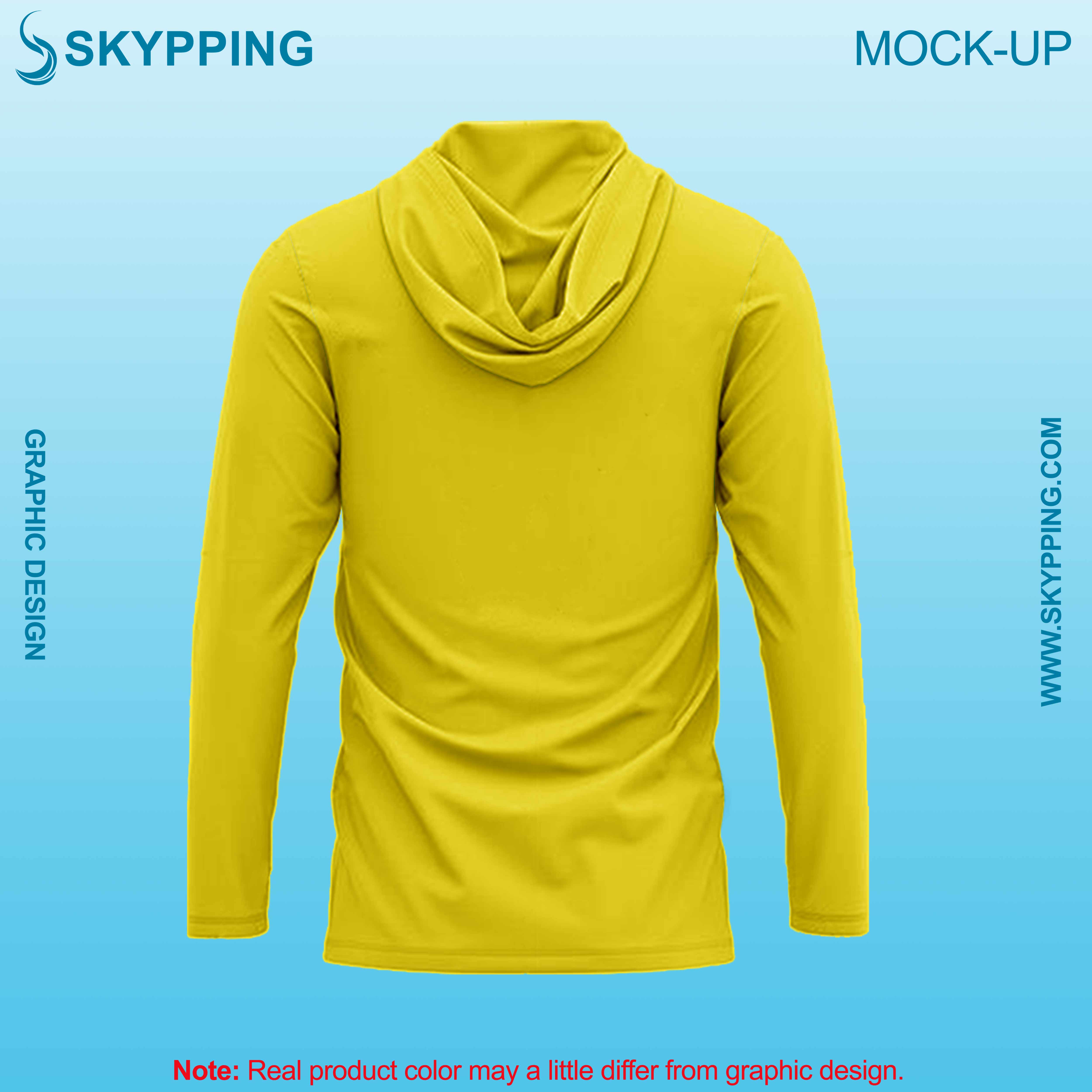 Hooded Long sleeve set-in style round neck t-shirts for men